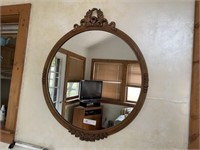 Vintage Round Gilded Mirror