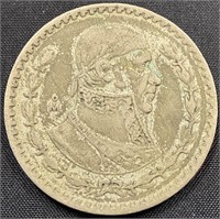1958- Mexican Silver Peso (Morelos)