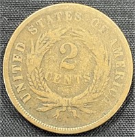 1865- 2 Cent U.S. coin