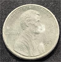 1987- Lincoln penny D