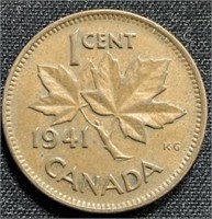 1941- Canadian 1 cent coin