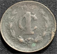 1901- Mexican 1 cent coin