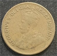 1932- Canadian 1 cent coin