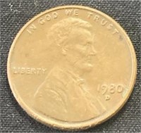 1980- Lincoln penny D