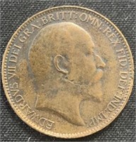 1901- Farthing United Kingdom coin
