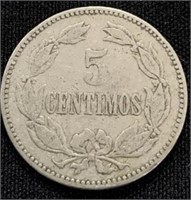 1896- 5 cent Mexican coin