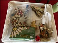 Tray Lot of Christmas Decorations