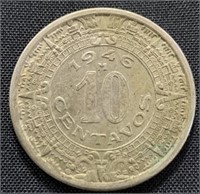 1946- 10 cent Mexican coin