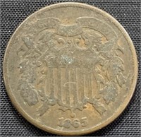 1865- U.S. 2 cent coin