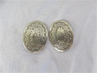 VINTAGE MEXICO STERLING SILVER CLIP ON EARRINGS