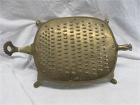 BRASS TURTLE CHEESE GRATER TRIVET 2.75"T X 12"W