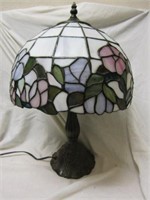 TIFFANY STYLE PARLOR LAMP 17"T