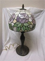 TIFFANY STYLE PARLOR LAMP 18"T