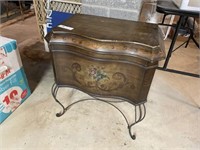Decorative Wooden Chest on Metal Legs