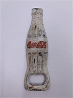 cast iron coca cola bottle opener imported 5 1/4"