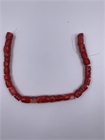 17" strand of red coral beads            (P 22)