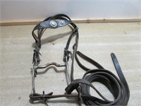 Bridle with silver on brow band