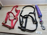 Job lot halters and lead rope