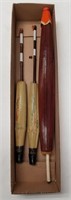 lot of 3 1950's Japanese paper and bamboo umbrella