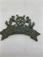 cast iron wall hanging nautical theme welcome sign