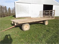 8'X16' HAY RACK AND RUNNING GEAR  ~~OFFSITE~~