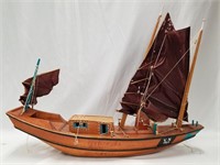 handmade wooden boat made in Vietnam 1966 some rep