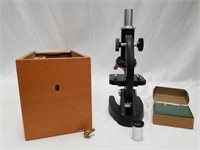 Edmund scientific microscope 3 different powers on
