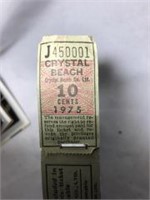 Crystal Beach Collectible 1975 Ticket Roll