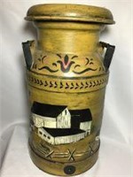 Folk Art Hand Painted Milk Jug