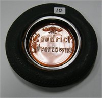 Amber Glass Goodrich Silvertowns Tire Ashtray
