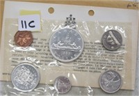 1965 Canadian 6 Coin Set-Some coins are Silver