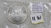 1966 Silver Canadian One Dollar Coin