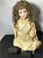 Victorian Porcelain Curly Hair Doll
