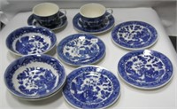 Blue Willow Plates & Cups & Saucers
