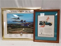 Lot of 2: 2003 autographed photo of the US Navy Bl