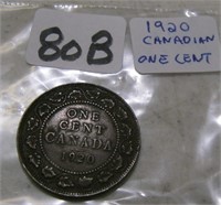 1920 Canadian Large One Cent Coin
