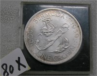 1959 Bermuda Silver One Crown Coin