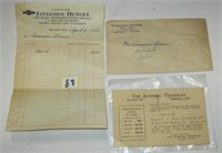 1951 Riverside Motors(Brussels)& Telegram Card
