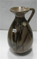 Brown Blue Mountain Pottery Handled Pitcher
