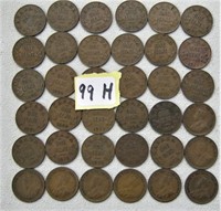 36 Canadian One Cent Coins