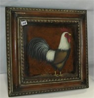 Metal Decorative Rooster Wall Plaque