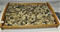 Wooden Serving Tray with Stone Liner