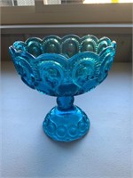 Blue glass dish