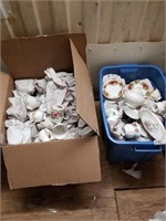 Lot of 2 boxes of assorted china  (P 126) (BC)