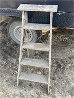 Vintage Wooden 45" Step Ladder