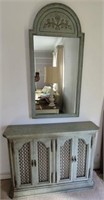 Hall Table with Wall Mirror