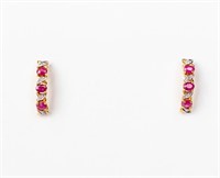 Jewelry Sterling Silver Ruby Earrings