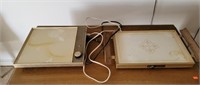 Lot of 2 Vintage Warming Trays with Cords