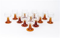 Set of 12 Vintage Schott Wine Glasses