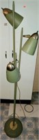 Vintage Mid Century Modern Green Globe Floor Lamp